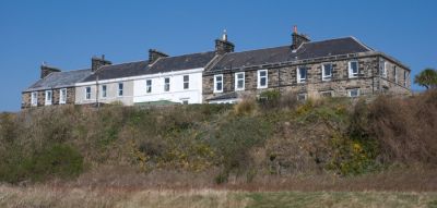 The doleritic sill at the Lammerlaws gives these houses a commanding view over the surrounding area